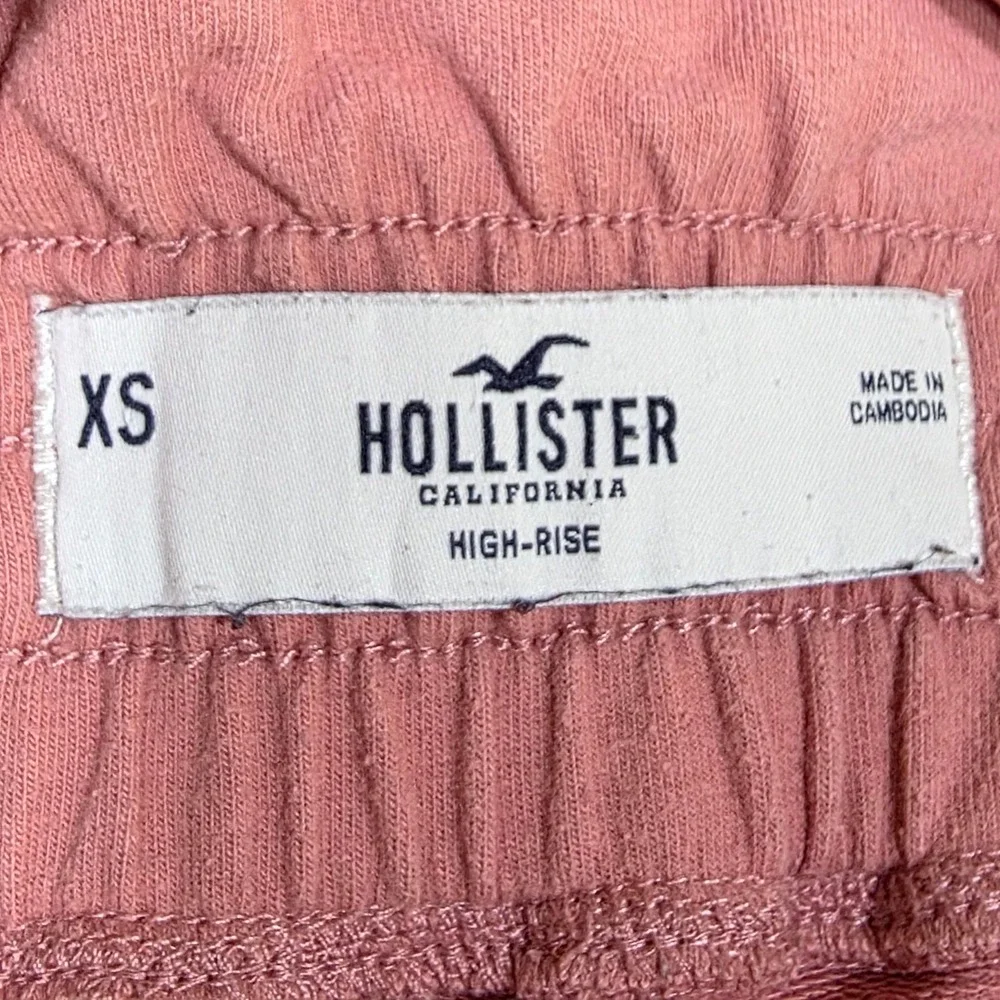 Hollister Sweat Shorts Womens XS Pink High Rise Paperbag Waist Lounge Gym Casual